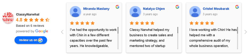 (Reviews on my website, pulled from Google)